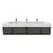Castello Usa Nile 84-inch Black Vanity Set with White Top and Black Handles CB-MC-84BLK-BL-2053-WH - alternate 2